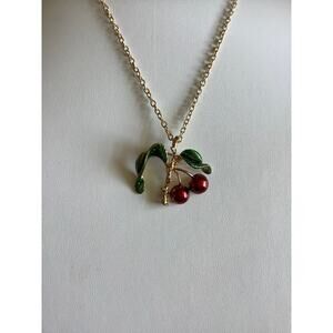 New with tag cherries necklace